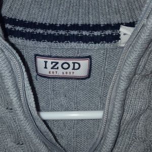 Mens Izod 1/4 zip sweater
